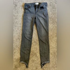 Light Washed Black Skinny Jeans